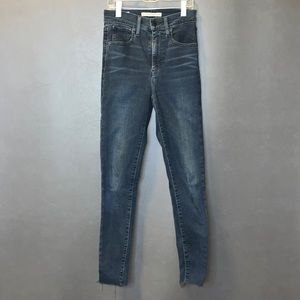 Levi mile high super skinny dark washed denim